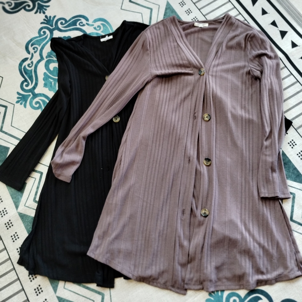 2 Maurices woman's xs long length cardigan sweaters